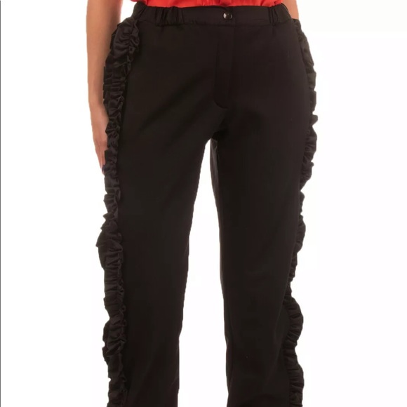🎉HOST PICK 🎉Satin Ruffle Sides Tracksuit joggers - Picture 2 of 9
